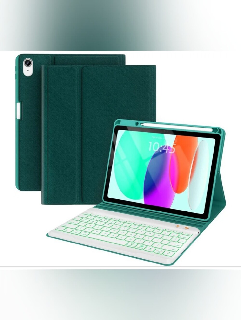 NEW ✨ Wireless Backlit Keyboard Case for iPad 10th/11th Gen - Turquoise/Teal